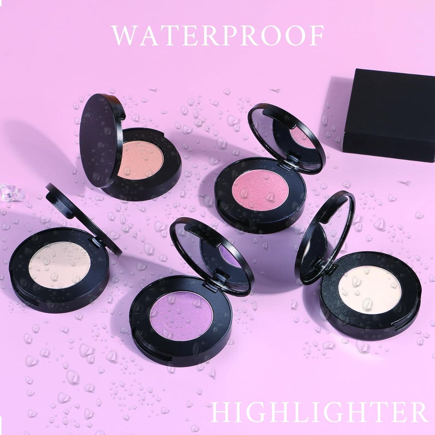 Face Highlighter Powder Palette, Glossy Glitter Illuminator Powder, Shimmer Shades for Face Highlighter Makeup, Highly Pigmented Natural Shiny Highlight Makeup Illuminator Highlighter 11
