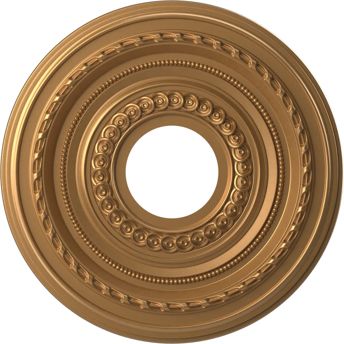Ekena Millwork Cmp13Cobgl Cole Thermoformed Pvc Ceiling Medallion (Fits Canopies Up To 4 1/4), 13Od X 3 1/2Id X 3/4P, Bright Coa