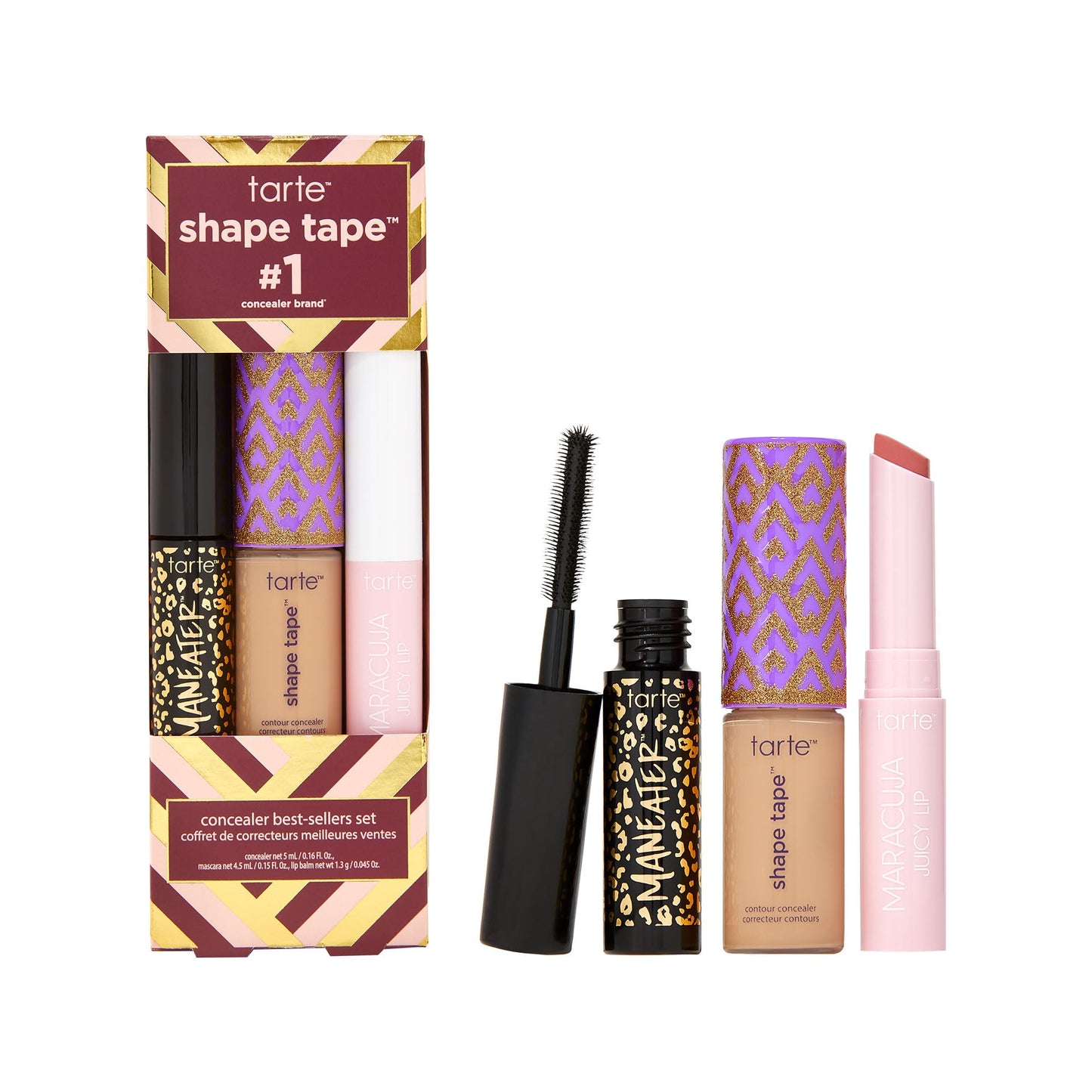 tarte shape tape best-sellers set - 35N medium & rose - travel size