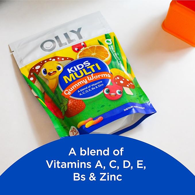 OLLY Kids Multivitamin Gummy Worms 70 Count Prenatal Gummy Multivitamin 60 Count
