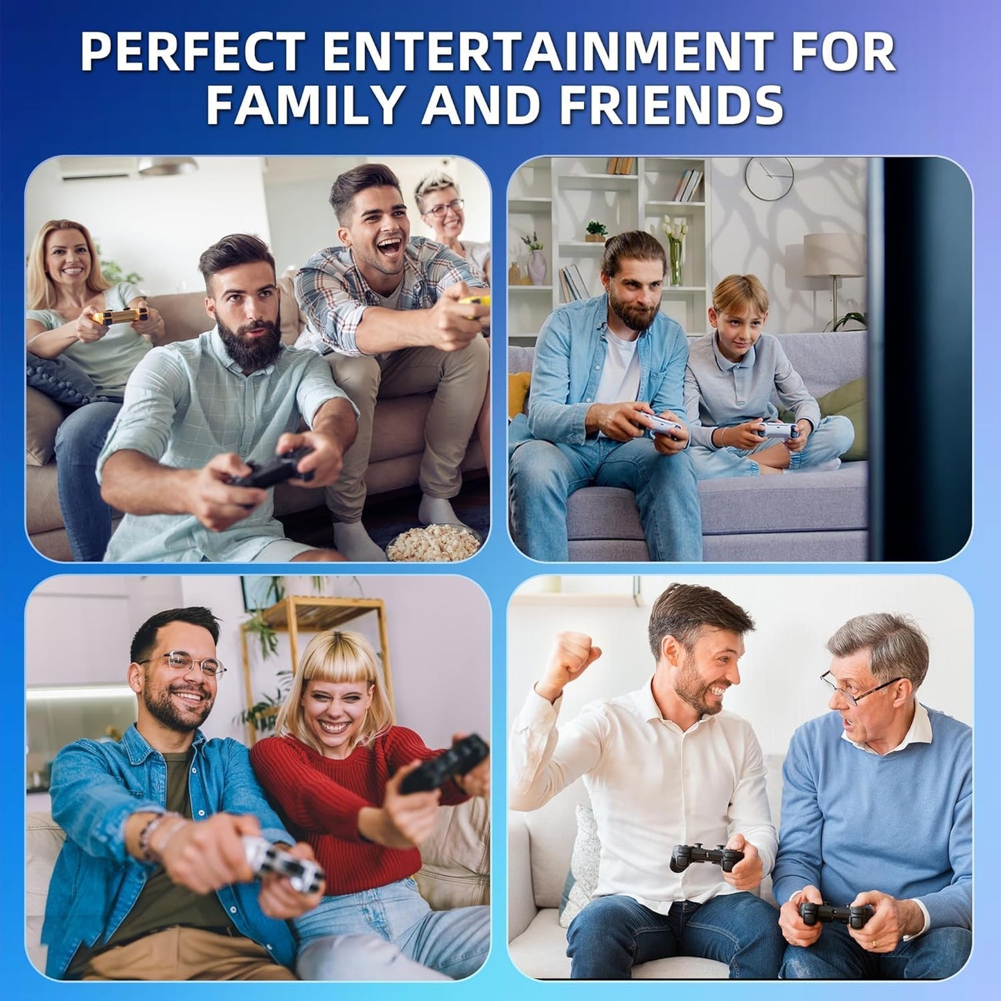 Retro Game Stick Wireless Retro Game Console Built-in 23 Emulators 20000+ Games Classic Plug & Play Video Games with 4K HDMI Output & Dual 2.4G Wireless Controller Gamepad
