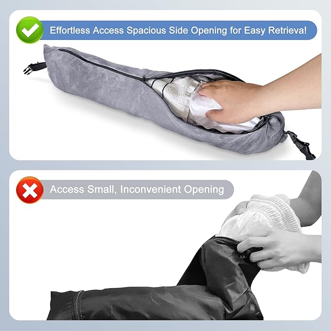 2Pack Stuffable Travel Pillow for Extra Luggage, Velvet Travel Neck Pillow with Adjustable Neck Size, Fits About 6 T-Shirts Travel Essentials Multifunctional Sleeping Rest Cushion