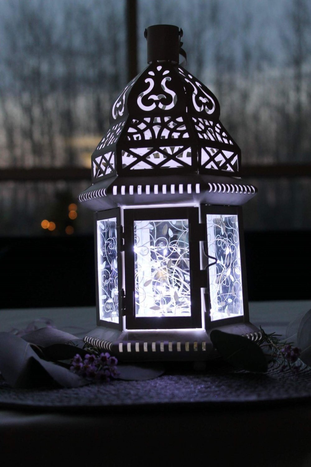 ANJAYLIA LED Fairy String Lights, 50 LEDs, Battery Operated, 16.5Ft, White