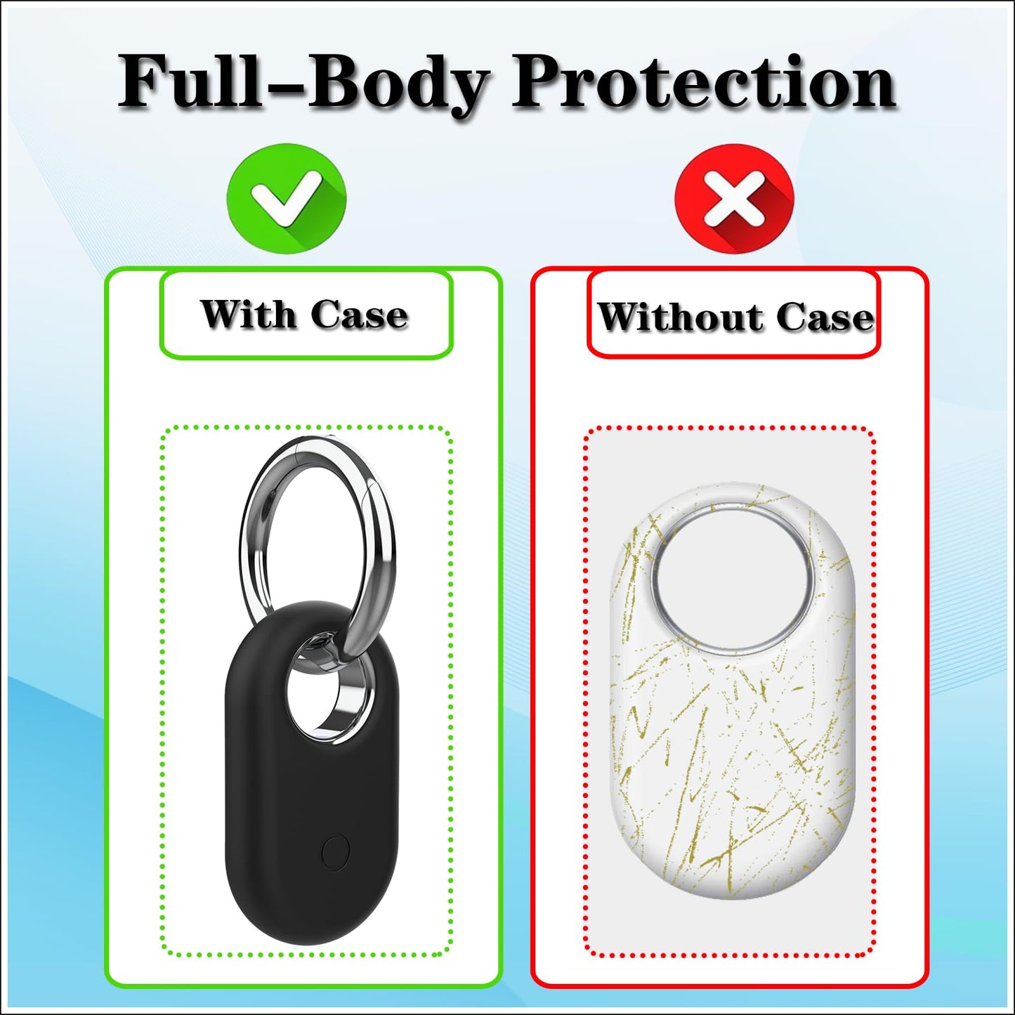 Rzttwl 4 Pack Holder Case Compatible With Samsung Galaxy Smarttag 2, Silicone Gps Tracker For Samsung Tag 2 With Key Ring, Anti-