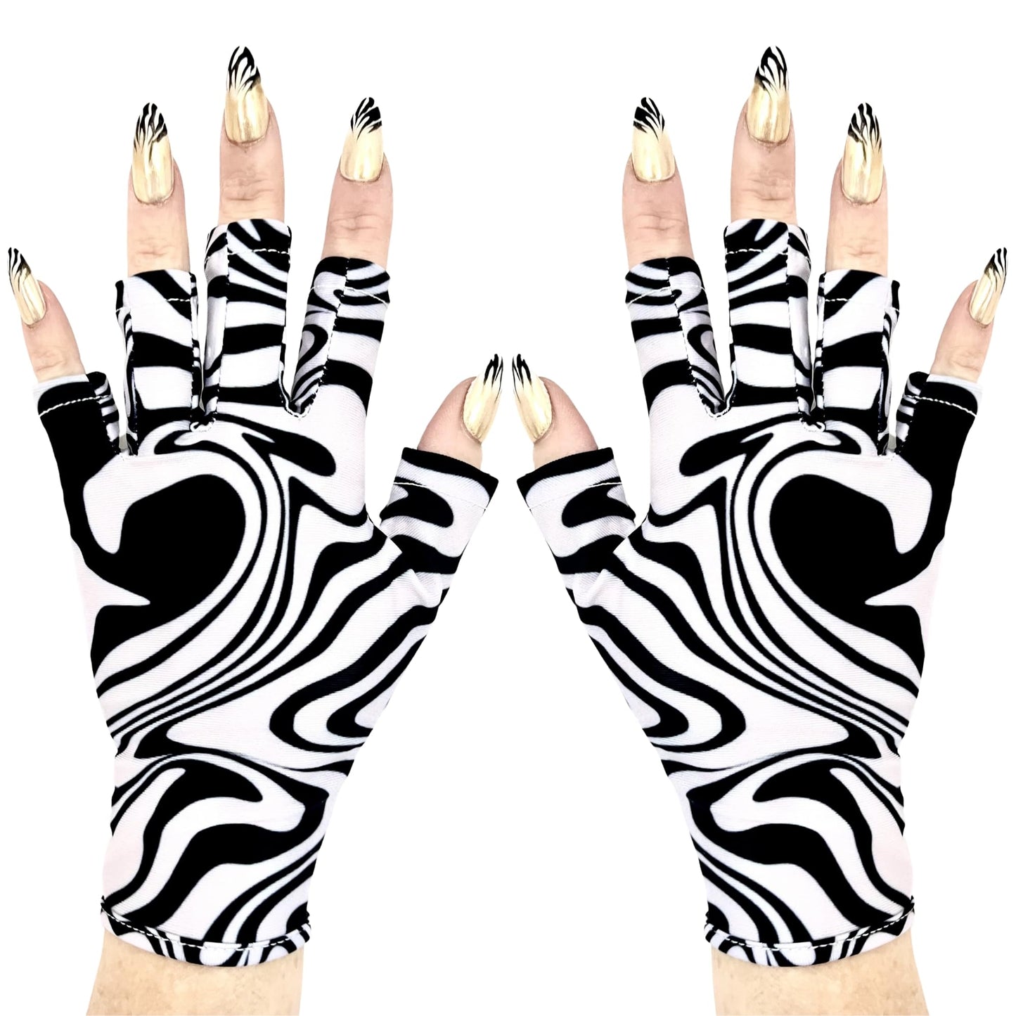ManiGlovz Large New Psychodelic Trip UV Protection Nail Gloves
