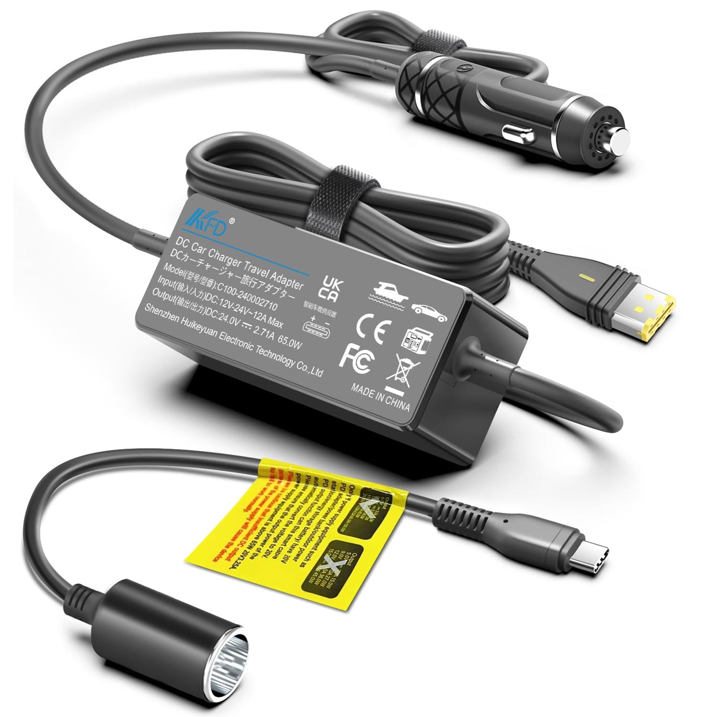 KFD 12V-24V Car Charger DC Adapter for Resmed AirSense 11 & ResMed AirMini DC Converter CPAP Machine Power Cord 20V PD USB C to Cigarette Lgihter Convert Cable for Power Station/Bank/Battery Backup