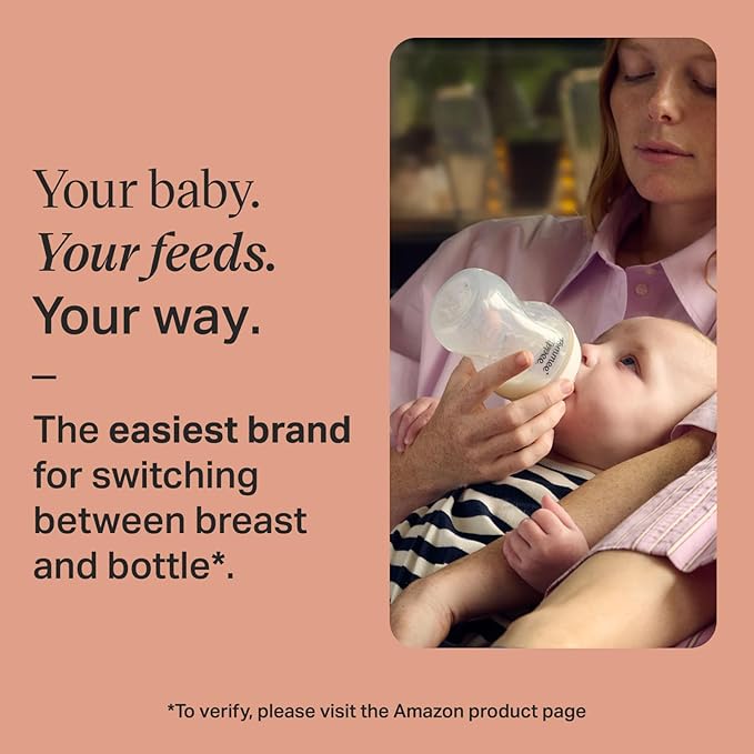 Tommee Tippee Natural Start 12 Piece BPA Free Bottle Set, Includes 2 x 5 oz, 3 x 9 oz, 1 x 11 oz Bottles, Newborn 0+ Months, Slow, Medium & Thicker Flow Breast-Like Nipples, Cleaning Brush, Clear