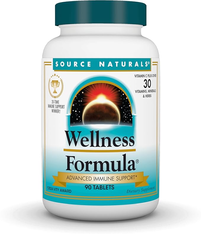 Source Naturals Wellness Formula Bio-Aligned Vitamins & Herbal Defense - Immune System Support Supplement & Immunity Booster* - 90 Tablets