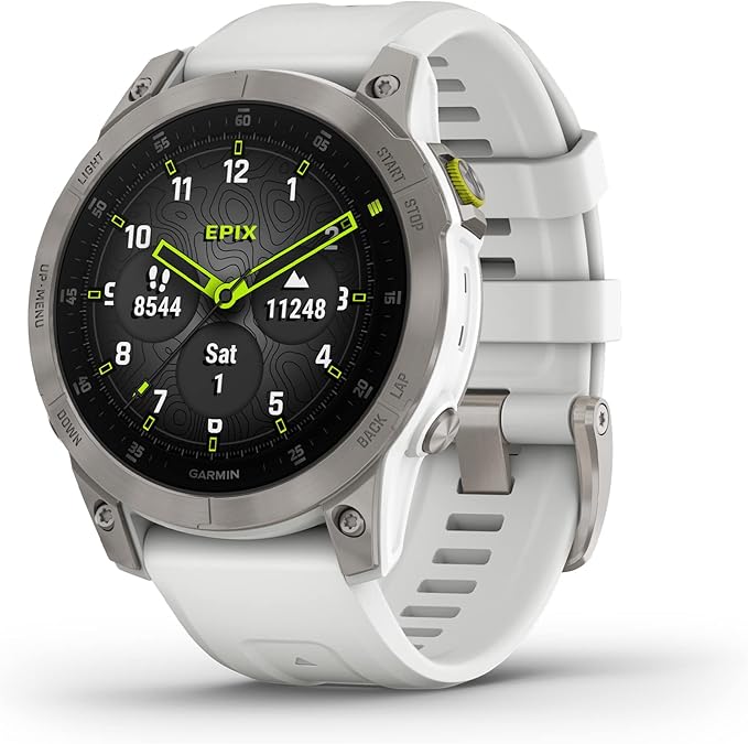 Garmin Epix Gen 2, Premium Active Smartwatch, 47 mm (White Titanium) - (Renewed)