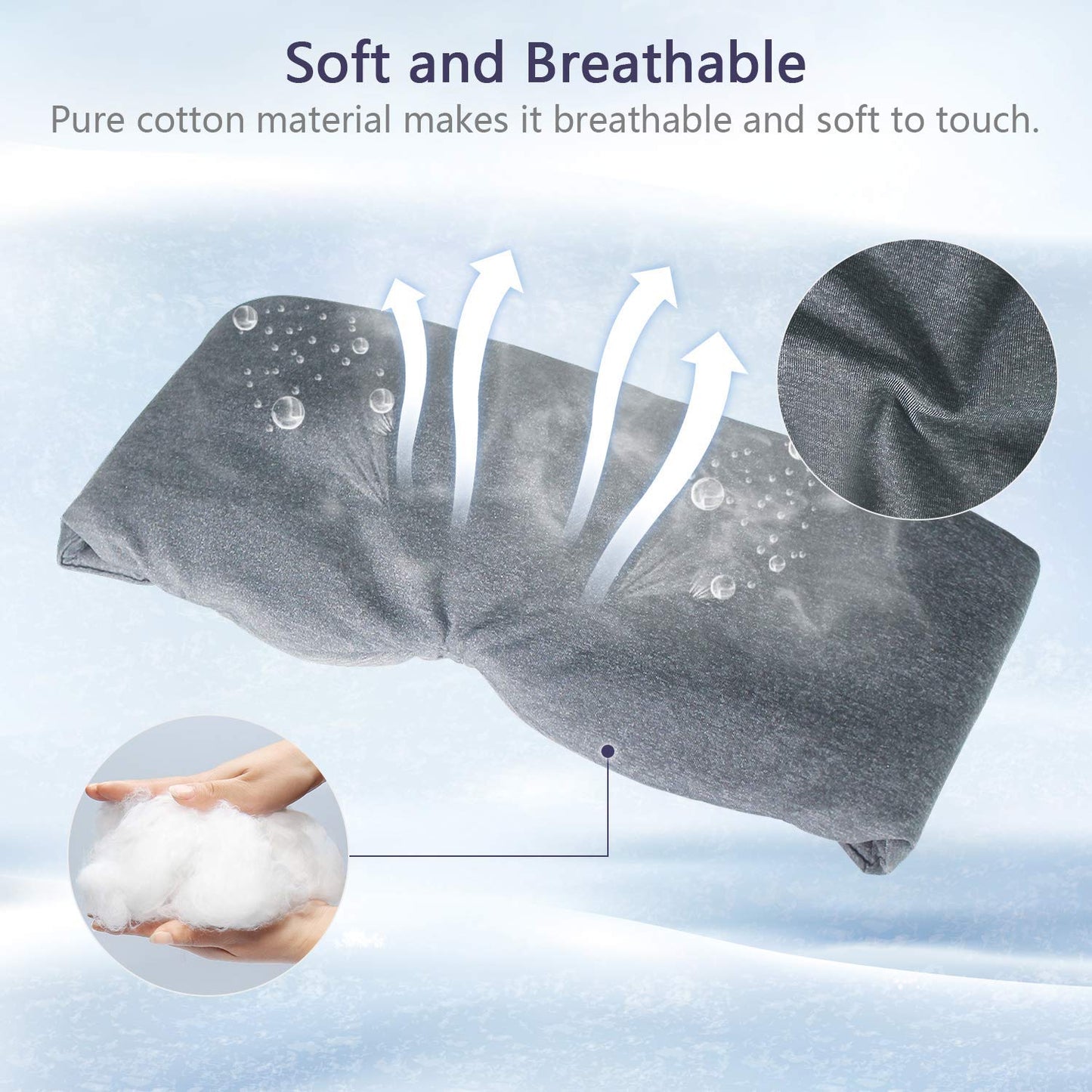 Sysrion Sleep Eye Mask - Ultra Soft Comfortable Sleeping Mask for for Home Sleep Travel Shift Work, Nose Pad Designed Light Blocking Eye Blinder, Fully Adjustable Strap and Skin Friendly