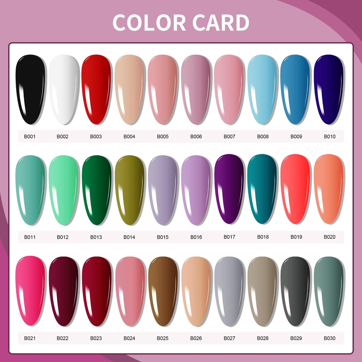 JODSONE 30 Colors Gel Nail Polish Set, 6 PCS, 16.5ml Each, Same Color Bottles, Functional Gel Polish