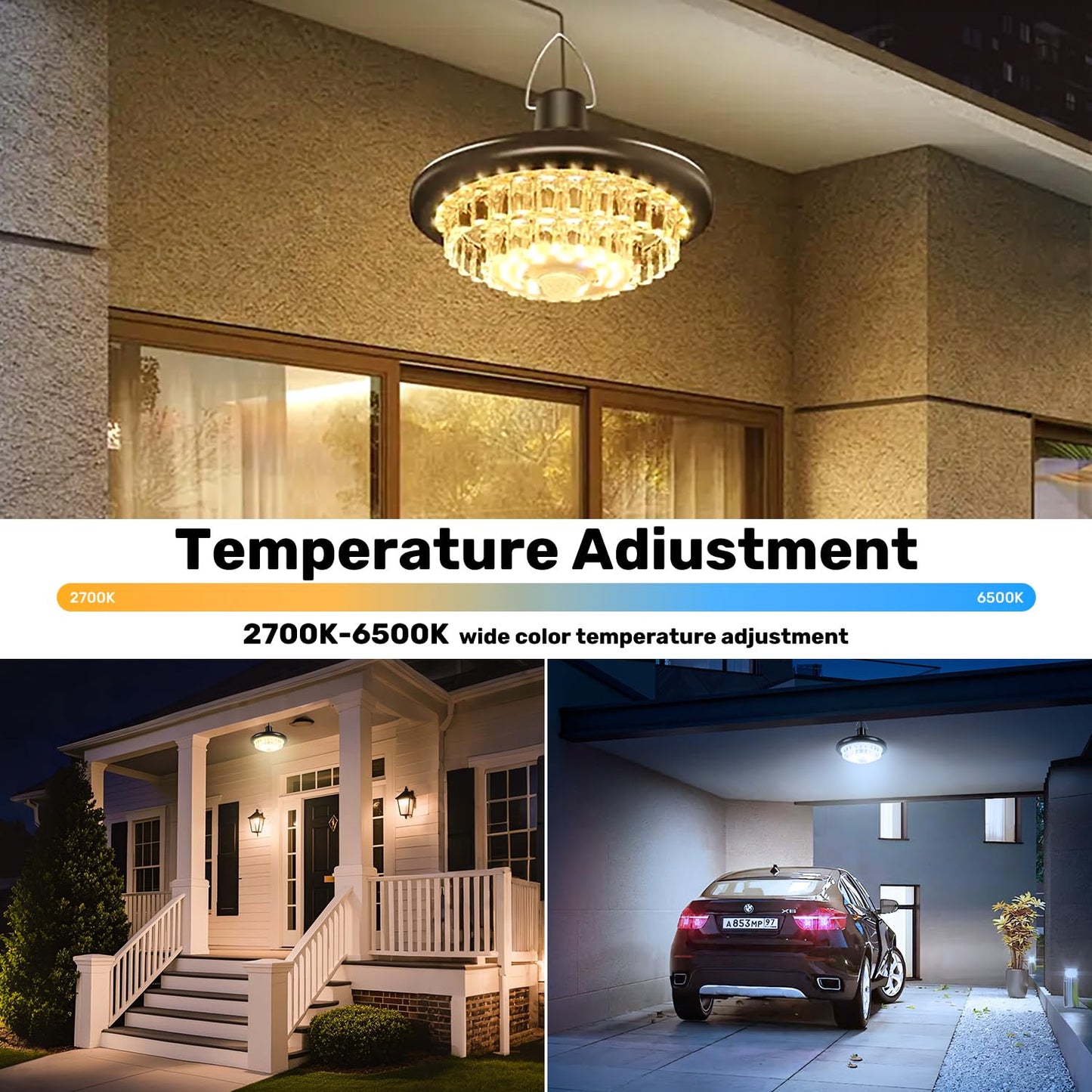 BlueYu Solar Shed Light, 248 LED Motion Sensor, 3 Modes, 2700K-6500K, Waterproof, Remote Control, Black, Model ZH-102