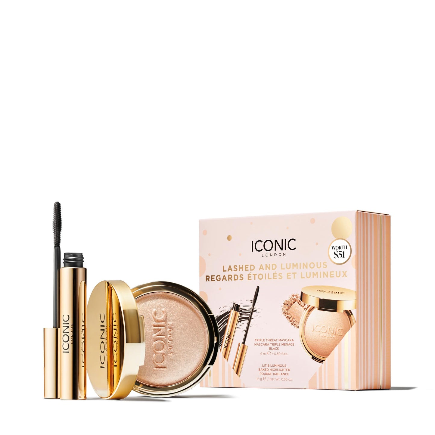 ICONIC LONDON Lashed and Luminous Makeup Gift Set