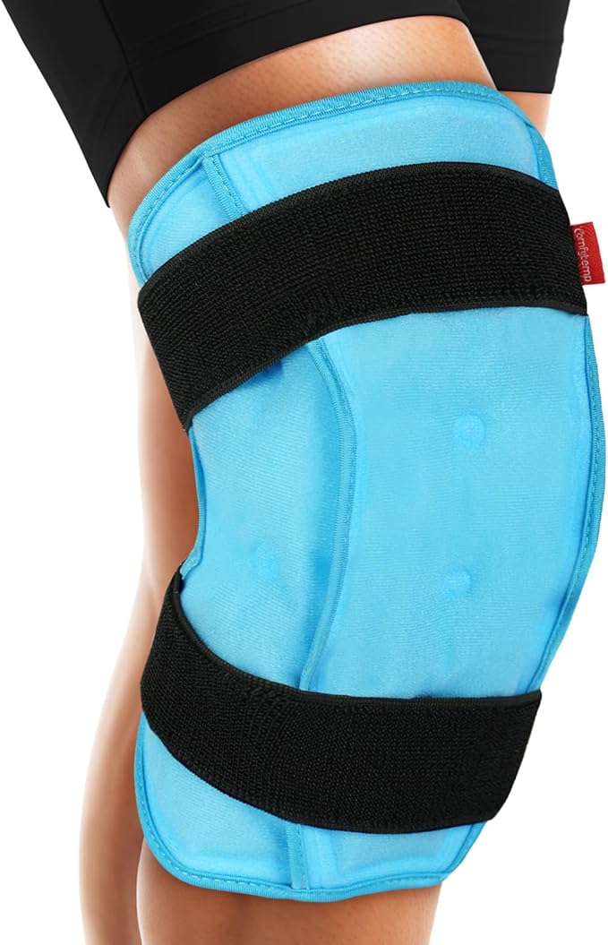 Comfytemp 3D Knee Ice Pack Wrap for Injury Reusable Gel, Knee Cold Pad Brace Physical Therapy for Meniscus Tear, Leg Pain,...