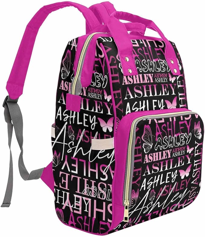Customize Diaper Bag Birthday Gift For Baby Mom Gift Birthday Gift Large Capacity Daycare Bag Hiking Bag Travel Bag Mommy Diaper Bag, Colorful Butterfly