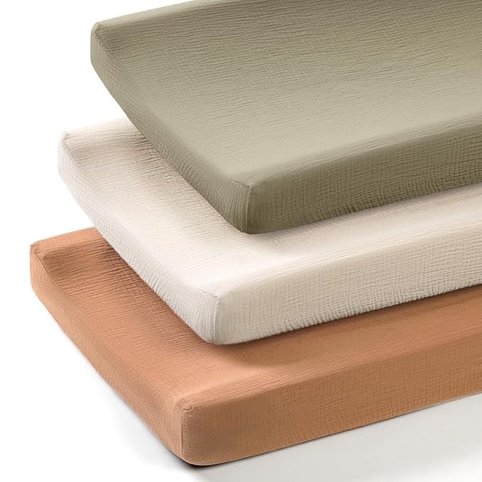 lulumoon Baby Changing Pad Cover: Muslin Diaper Changing Table Pad Cover - Changing Pad Sheets for Girls Boys