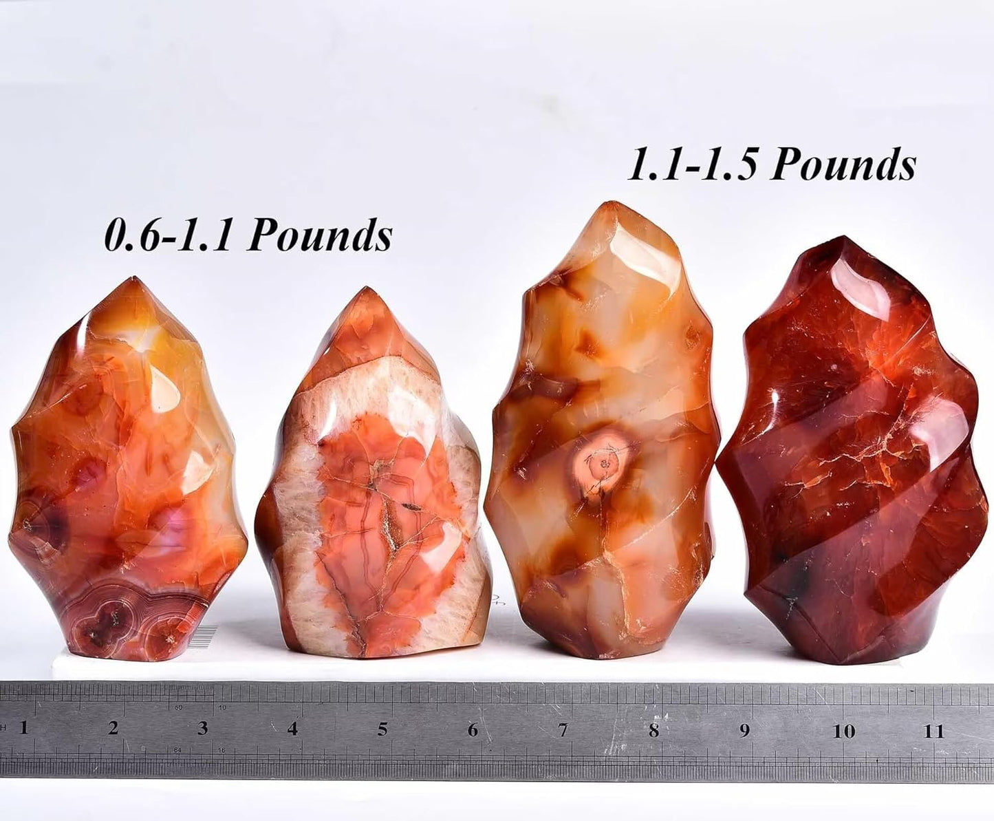 Red Agate Flame Shaped Stone Towers Obelisk Natural Healing Crystal Quartz Reiki Energy Decoration Home Office 2.2-2.8LBS