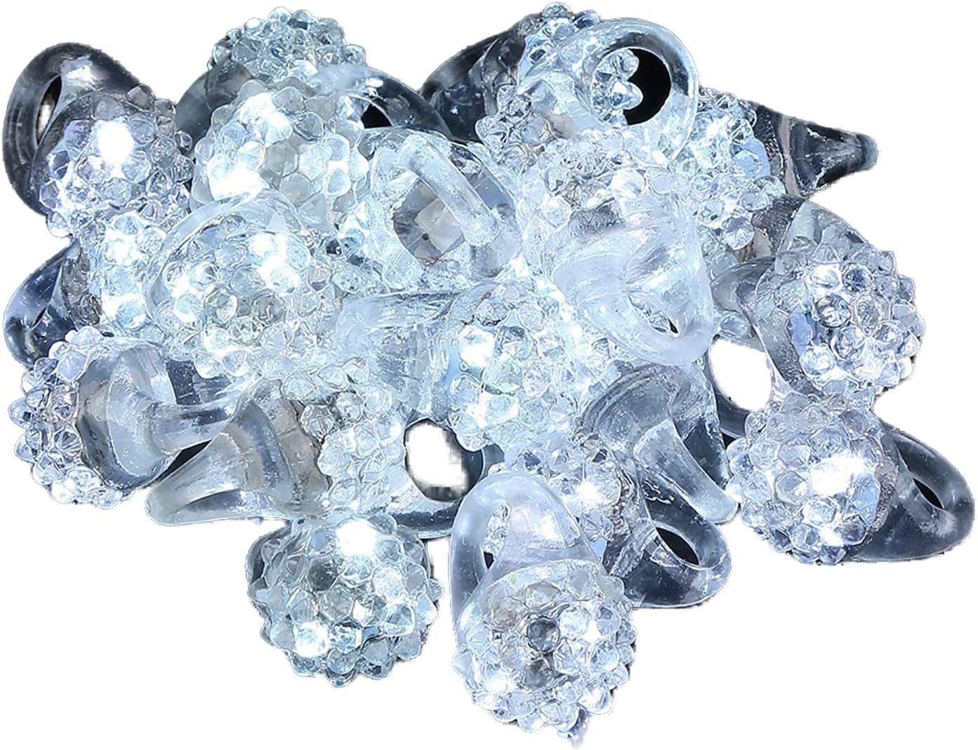 C&H Solutions Shining White Clear LED Flashing Jelly Bumpy Finger Rings (72 Ct)