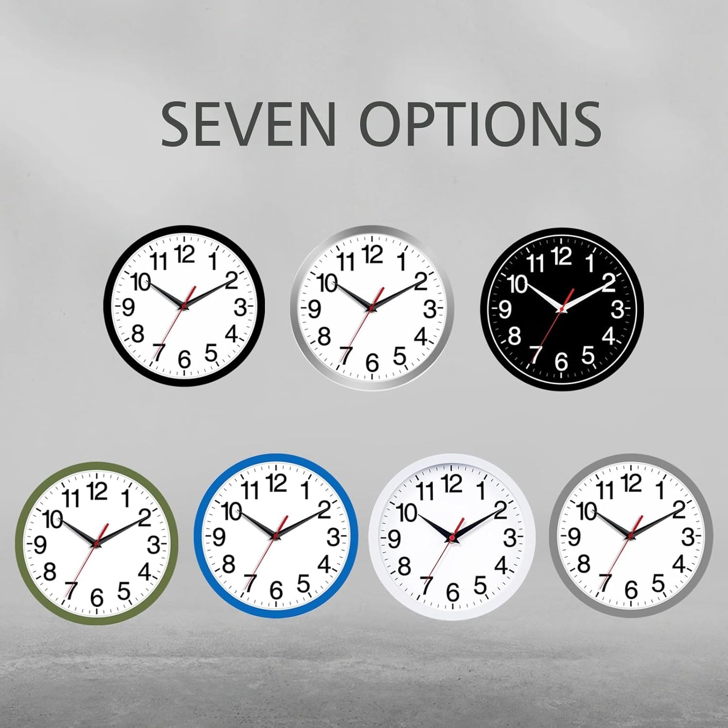 Wall Clock Modern 8 Inch Battery Operated Silent Non Ticking Small Analog Clock Decorative for Bedroom Kitchen Bathroom Office Home (Olive Green)