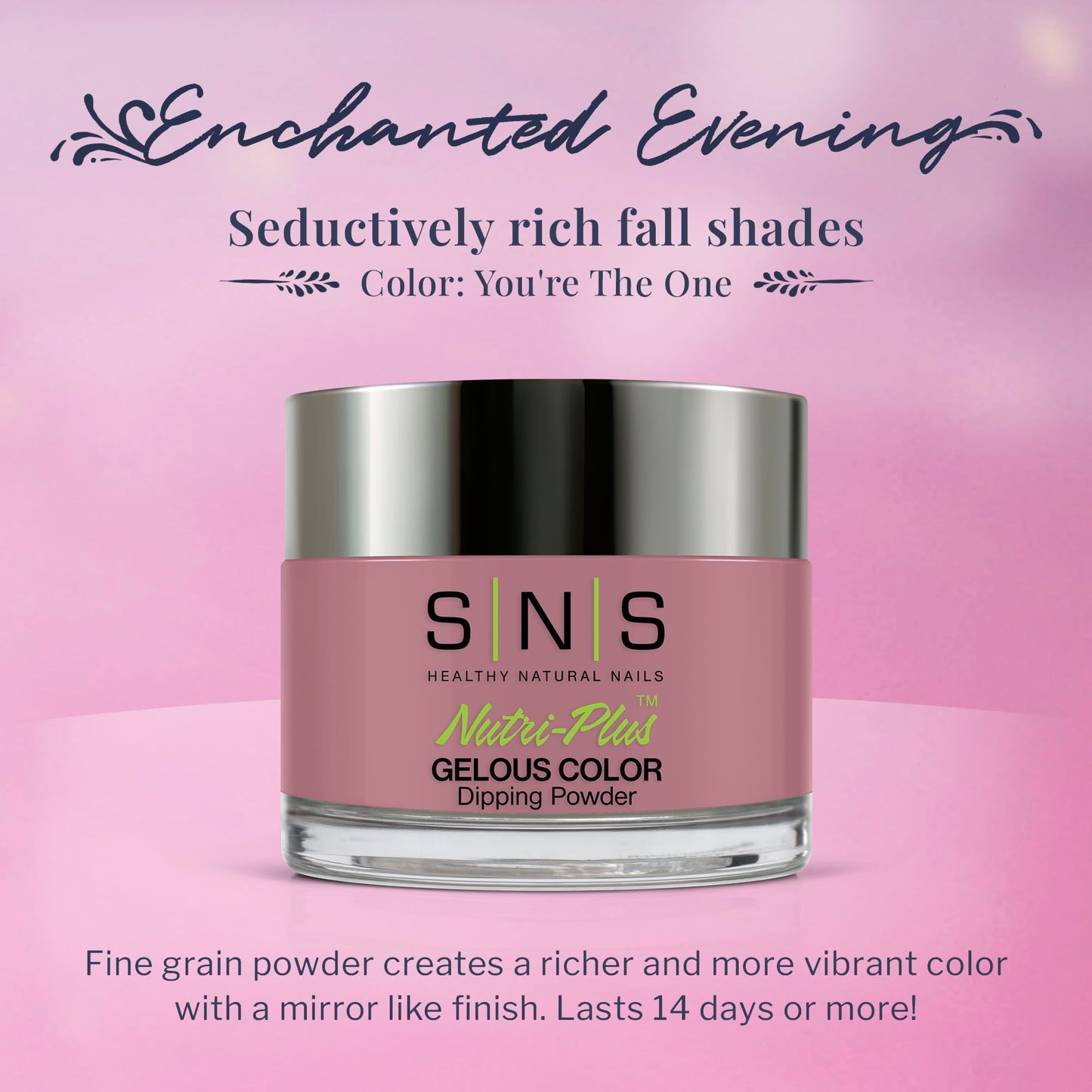 SNS Nail Dip Powder, Gelous Color Dipping Powder - You're The One (Pink), EE03 - Long-Lasting Acrylic Nail Color & Polish Lasts