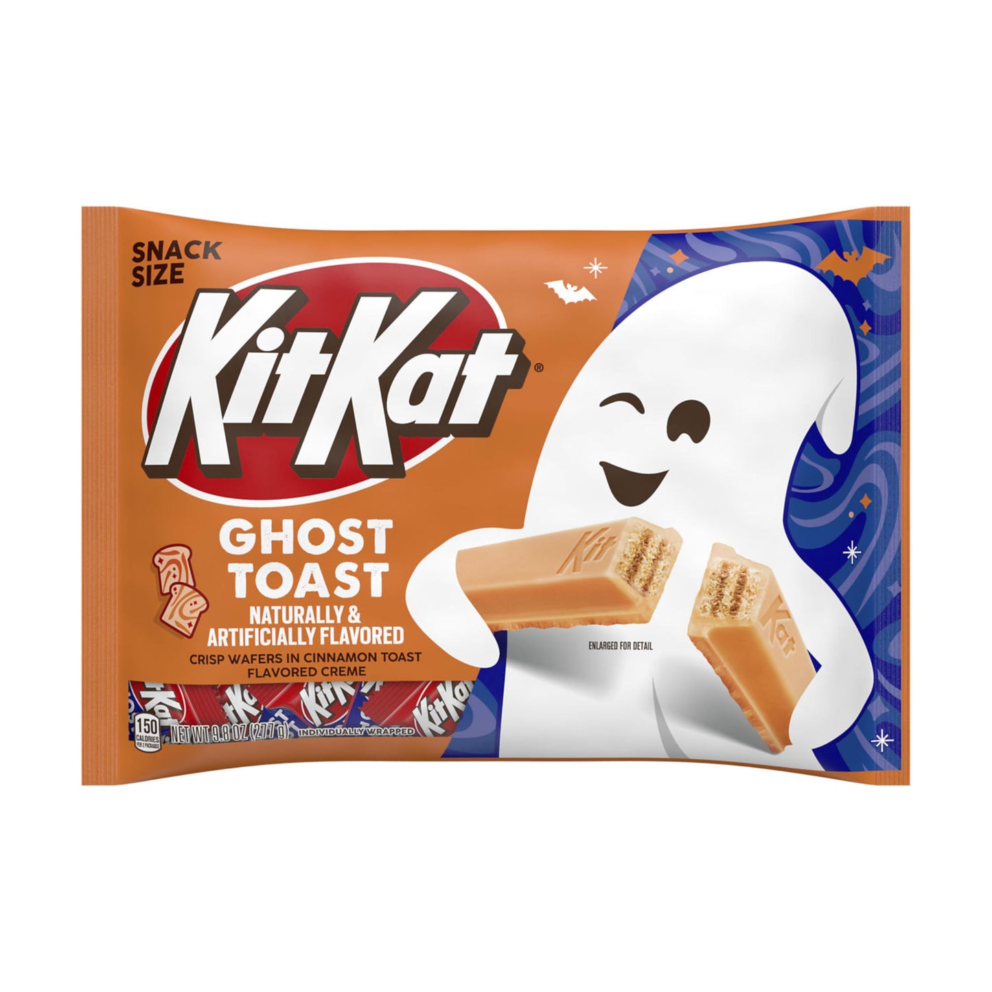 KIT KAT Cinnamon Toast Flavored Creme Wafer Snack Size  Halloween Candy Bag  9.8 oz