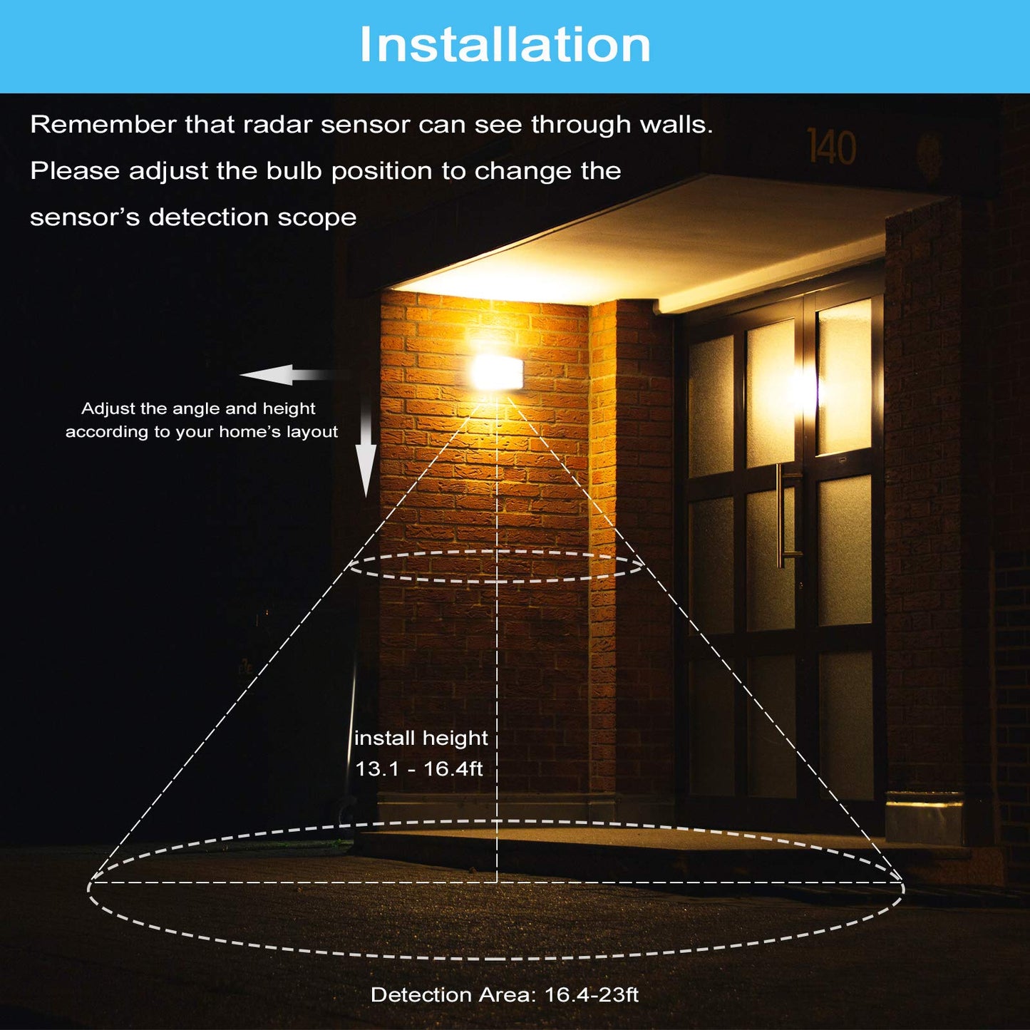 Greenic Motion Sensor Light Bulbs, 15W (100W Equivalent), 1500Lm, Warm White 3000K, Dusk To Dawn, A21 E26, 2 Pack