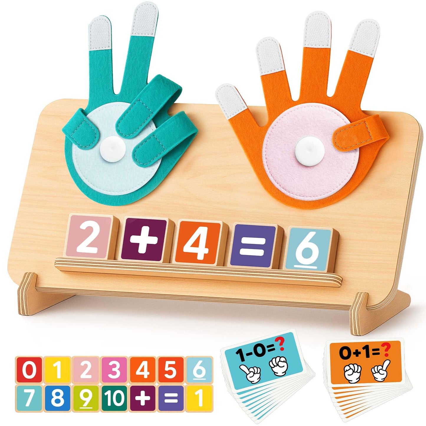 Number Counting Blocks Toys for Kids, Montessori Educational Toys for 3 4 5 Year Old Boys Girls Birthday Gifts, Toddler Preschool Learning Activities, Math Manipulatives Learning Counting Toy for 3-5