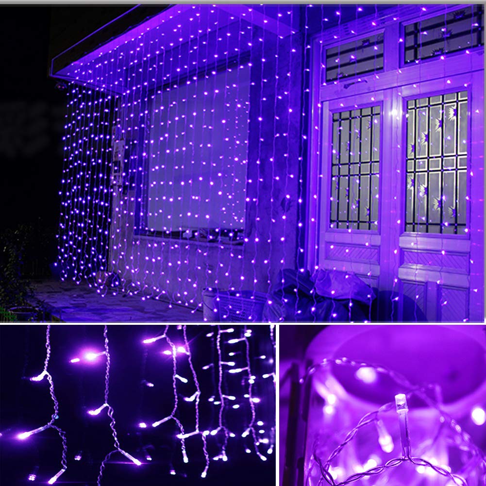 Twinkle Star LED String Light for Indoor Outdoor Decoration, 300 LED, 6 Inches, Purple, Model X4