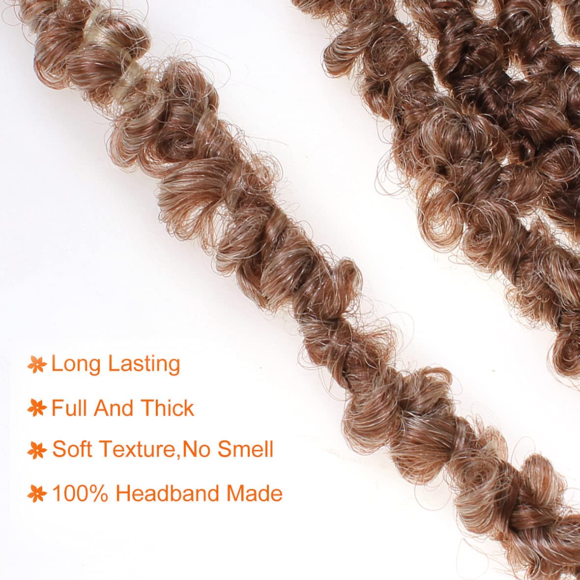 ZRQ 12 Inch Pre-twisted Soft Butterfly Locs Crochet Hair 6 Packs Blonde Short Bob Distressed Butterfly Braids Hair Handmade Pre-