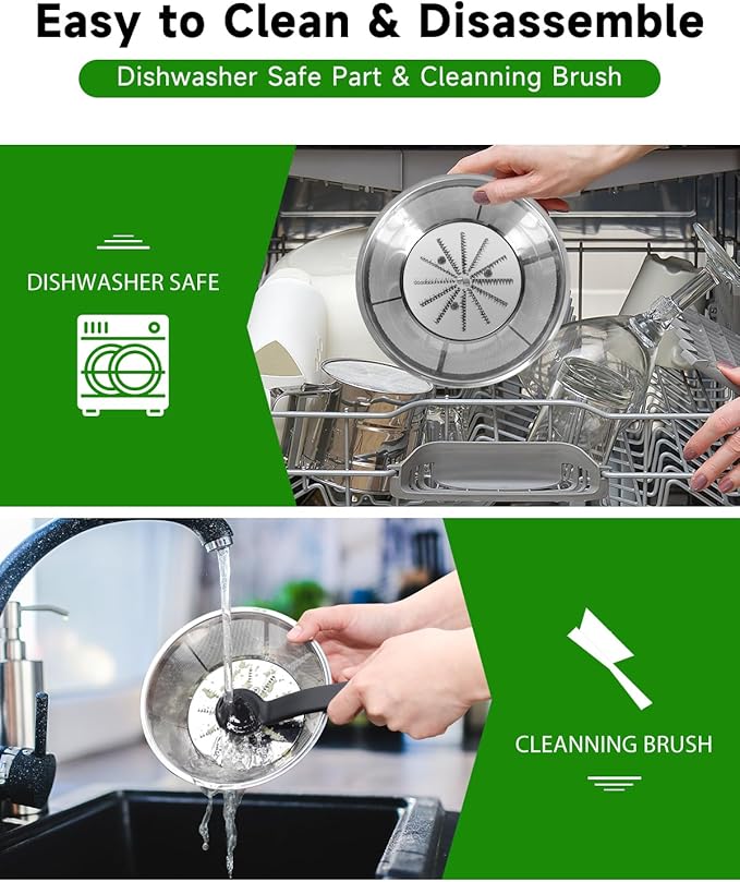 1200W 6-Speed Touch LCD Screen Centrifugal Juicer with 3.2'' Big Wide Chute, Healnitor Juice Extractor Machines Vegetable and Fruit, Titanium Enhanced Filter, Easy Clean, BPA-Free, Silver