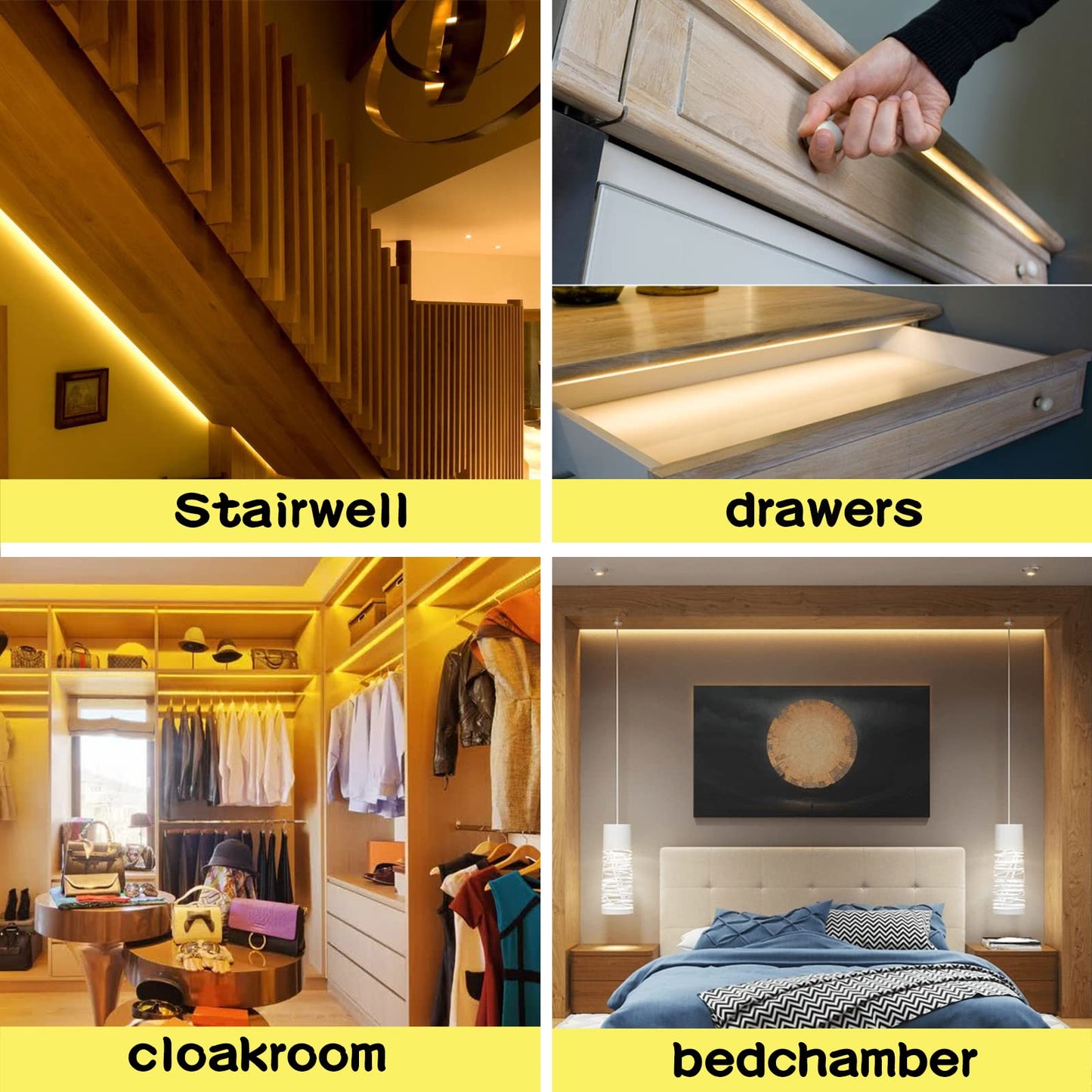 Meijiajia LED Neon Strip Lights, Yellow, 12V, 16.6ft, Flexible Diffuser, Waterproof Silicon, Cuttable & Bendable