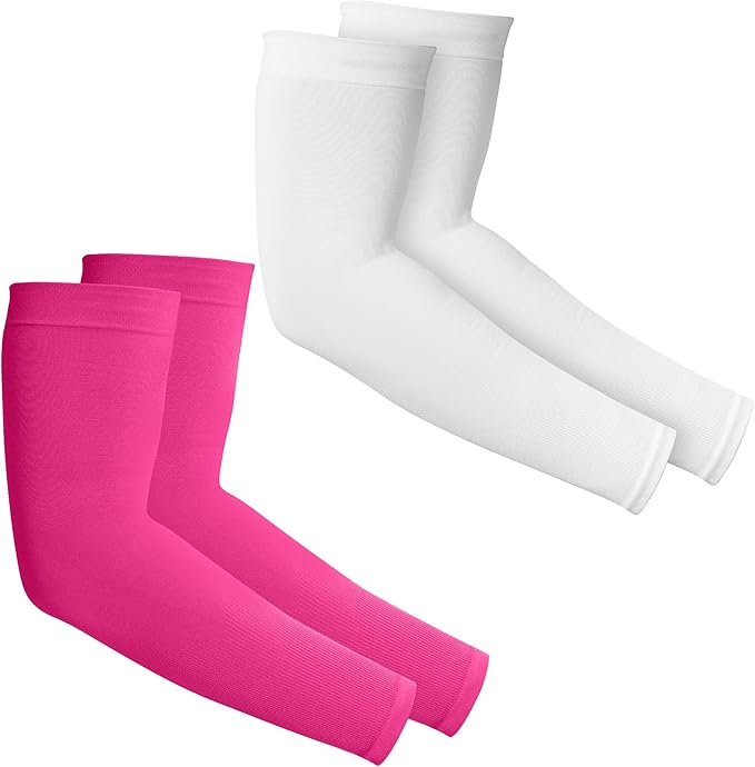 Tough Outdoors UV Arm Sleeves for Men Women - Sun Protection Sleeves - Compression Golf Baseball Cooling Tattoo Arm Sleeve