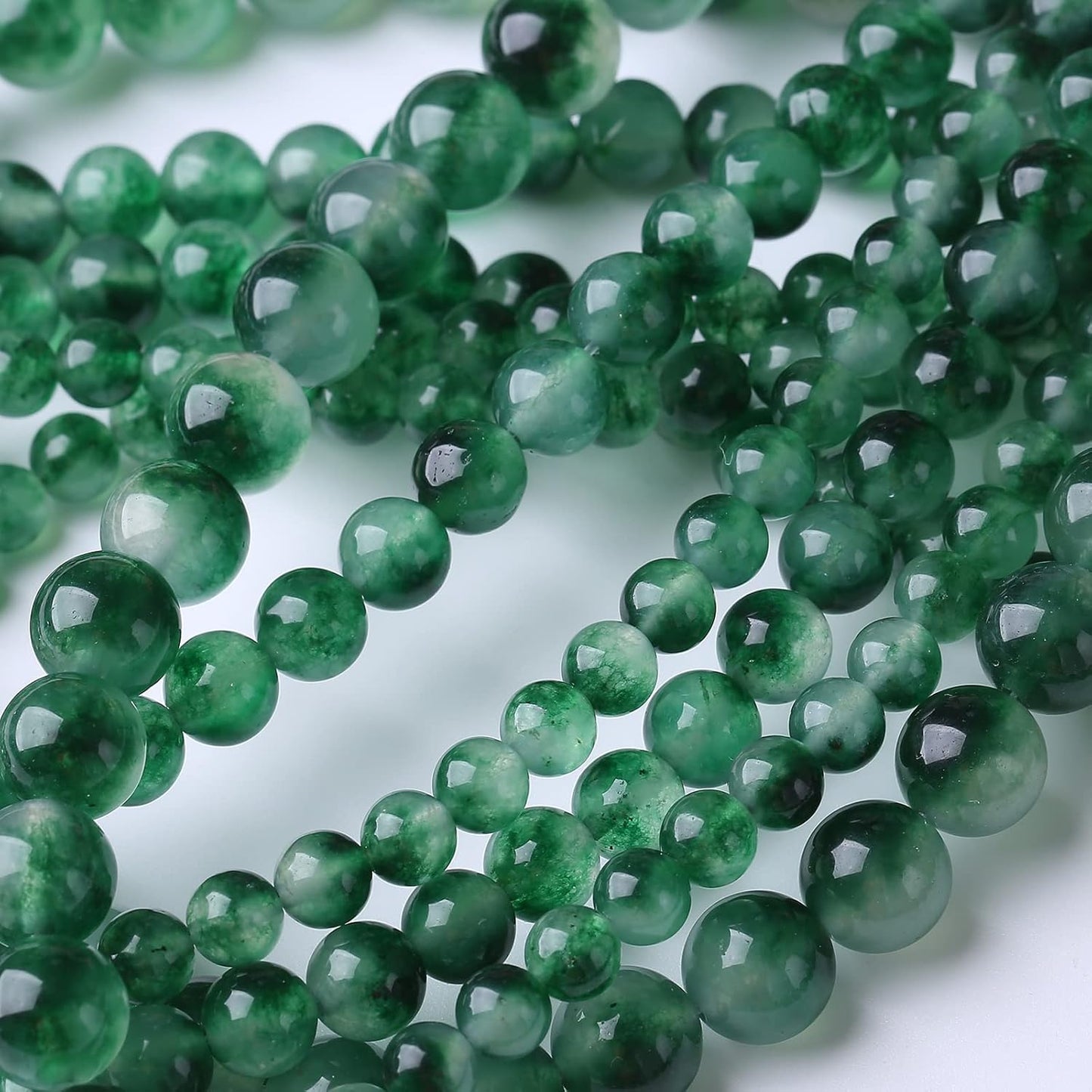 60PCS 6MM Aquatic Agate Stone Beads Energy Healing Beads for DIY Jewelry Bracelet Necklace Making for Jewelry Making 15Inch
