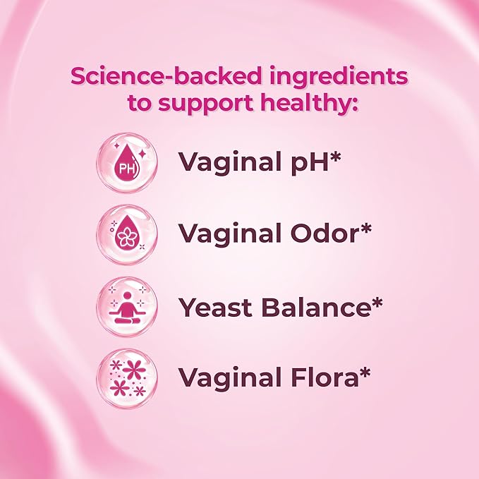 Vaginal Probiotics for Women Vaginigal Health, Prebiotic + Probiotic, 15 Billion CFUs, 60 Capsules - Clinically Tested for UTI Prevention, pH Balance & Vaginal Flora Wellness