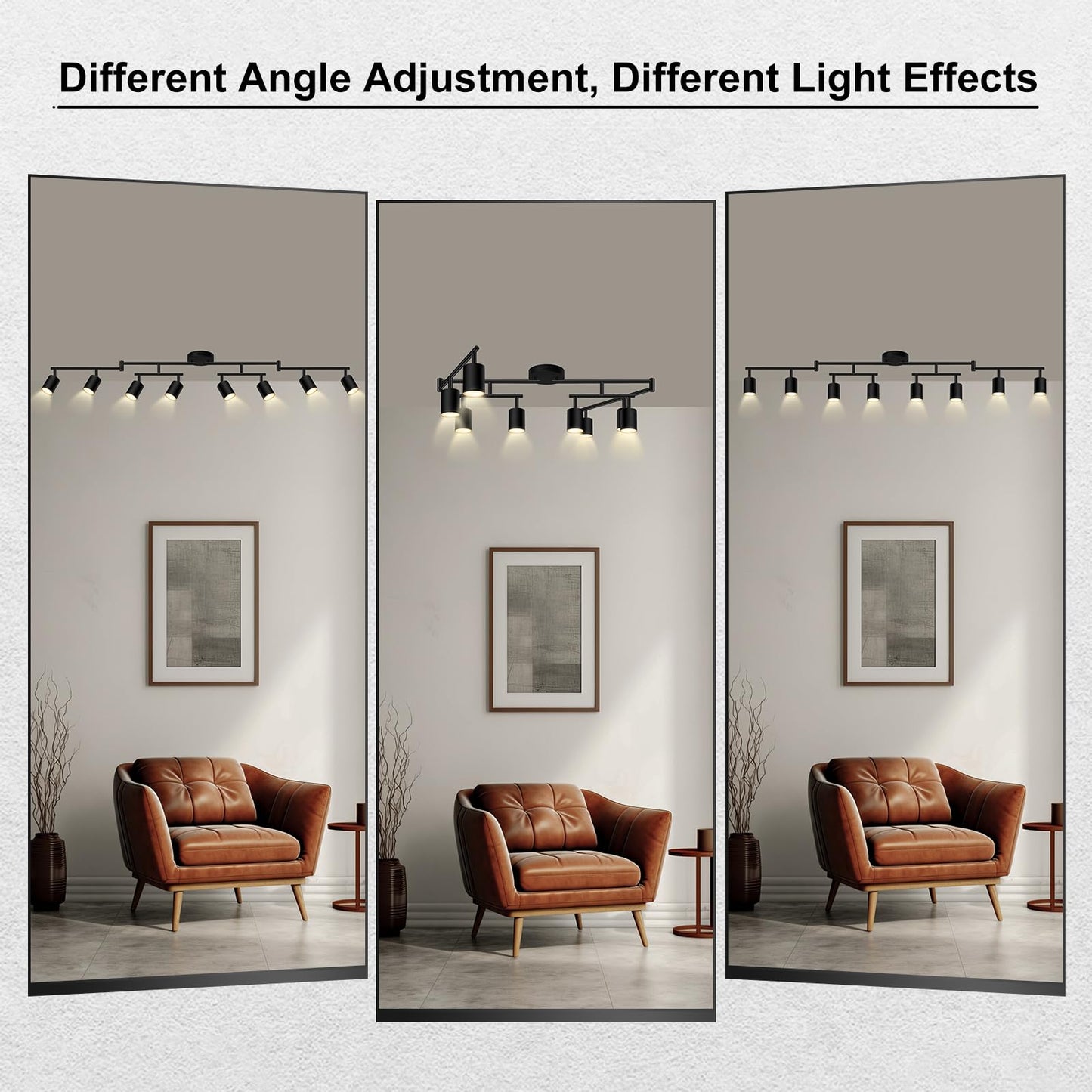Auquee 8 Light Track Lighting Fixtures Ceiling  Matte Black Kichen Track Lighting Fixtures  Rotatable Light Heads  Adjustable Modern Led Track Lights For Kitchen/Hallway  No Gu10 Bulb