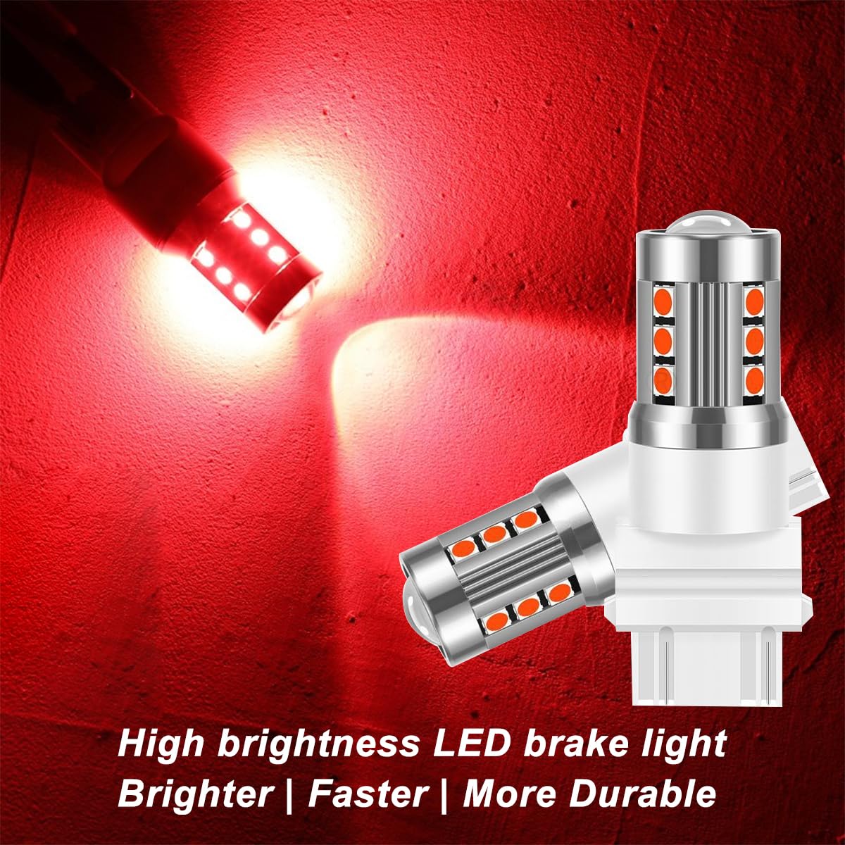 Mandark 3156 Led Car Turn Signal Bulbs  2Pcs Super Bright Automotive Front Rear Blinker Light  Brighter Vehicle Marker Parking Lighting Accessories  Universal For Suv Sedan Truck (Red)