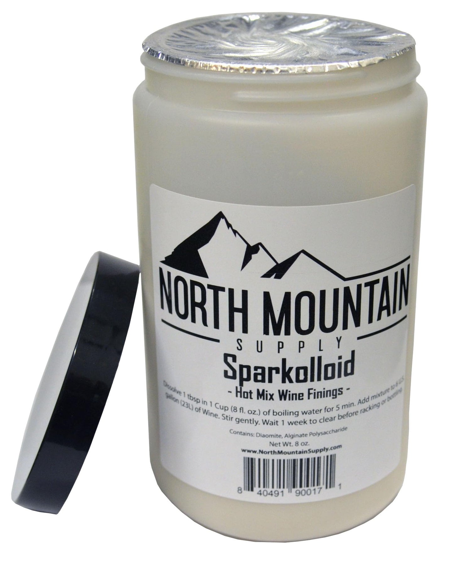 North Mountain Supply Sparkolloid Powder - Hot Mix Wine Finings - 8 Ounce Jar