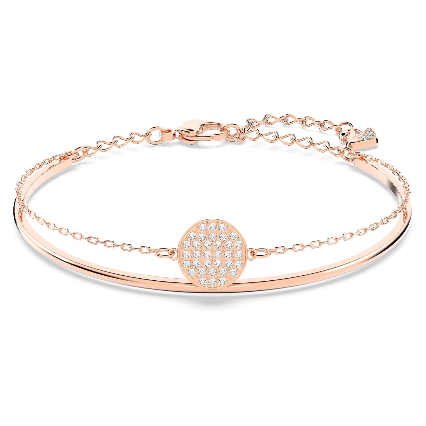 Swarovski Sublima Bangle Bracelet, Rose Gold Tone Finish, Clear Crystals