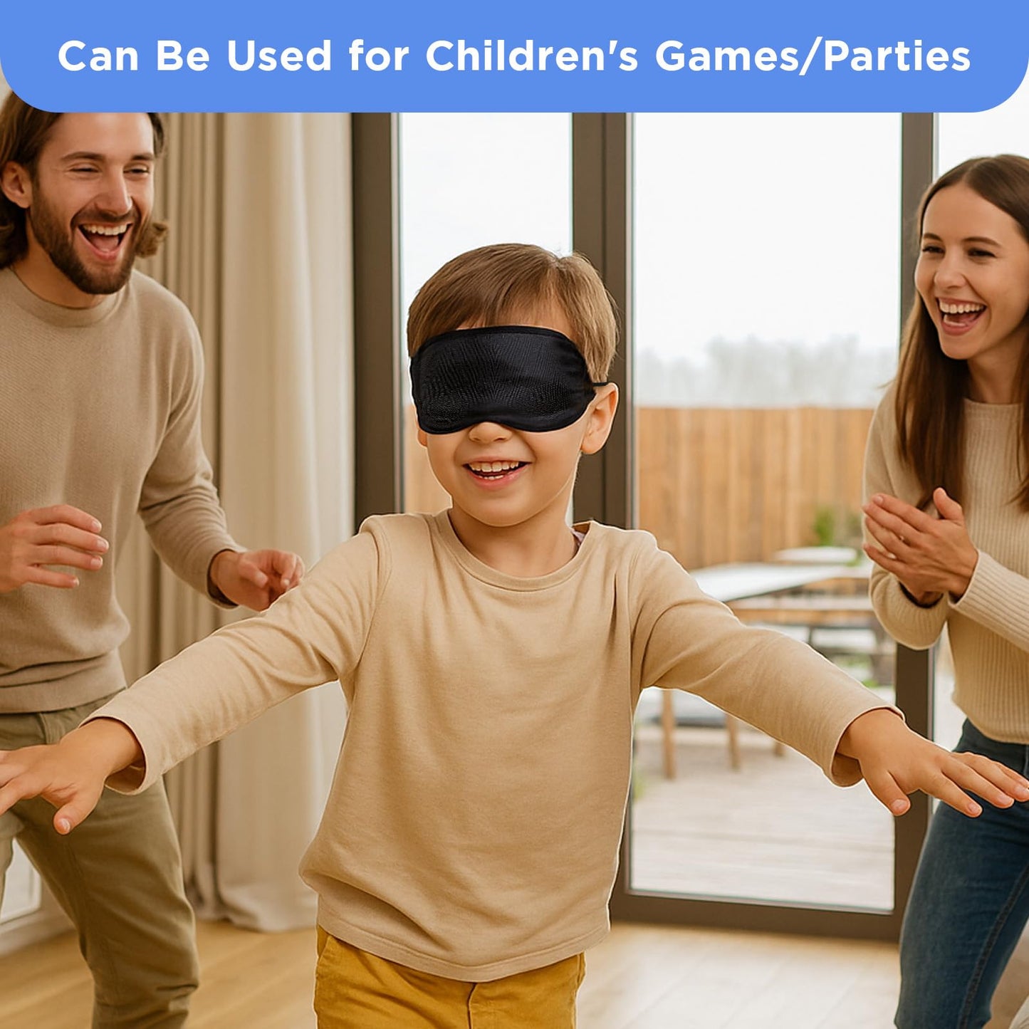 20Pcs Eye Mask Sleep Masks Bulk Blindfolds for Party Games with Adjustable Strap and Nose Pad for Women Men Kids, Black Blindfold for Kids