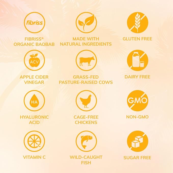 SkinnyFit - Super Youth, Orange Pineapple (28 Servings) - Multi Collagen Peptides Powder - Probiotics, Fiber, Hyaluronic Acid - Collagen for Women - Non GMO, Gluten Free, Sugar Free - Self Care