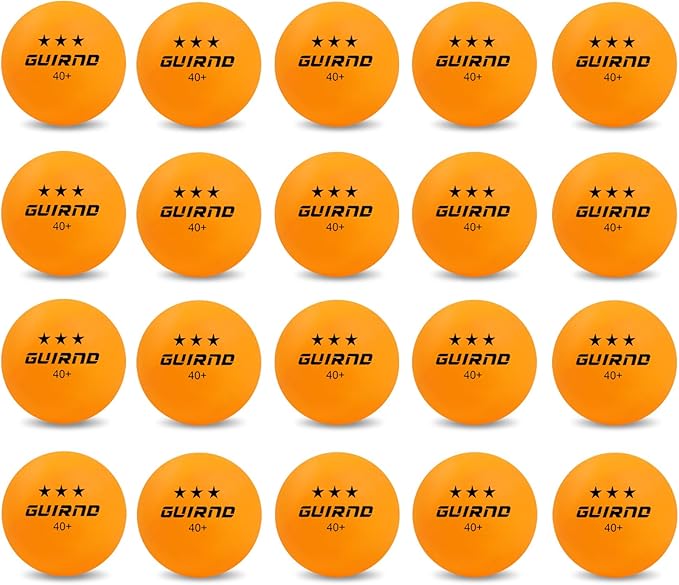 Guirnd 20 Pack Ping Pong Balls, 3 Star Table Tennis Balls, 40+ Pong Ball Competition and Recreational Play, Abs Ping Pong ...