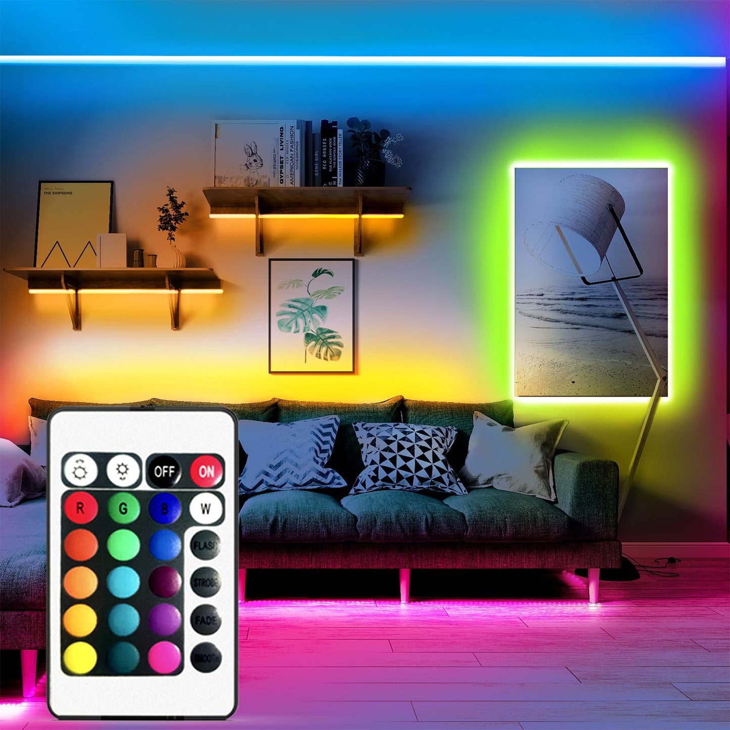 DAYBETTER 24 Key Tuya Smart Wi-Fi LED Strip Light Remote Controller, Dimmable, DC 12V, Model DWF0362CNOV, Wi-Fi 24key Controller