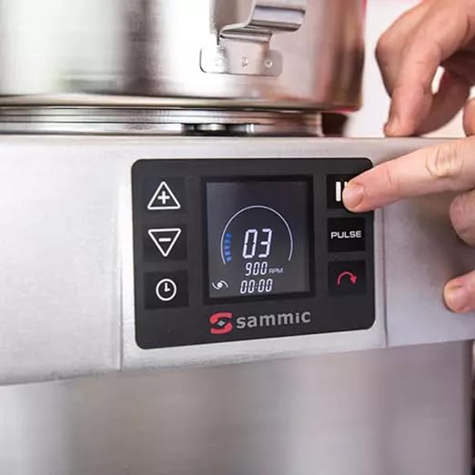 Sammic CK-48V (1050822) Combi Vegetable Prep and Food Processor, 1300 lbs./hr., Variable Speed, Reverse, 5 Prep and 10 Cutter Speeds, 8L Stainless Bowl, Serrated S-Blade, 3 HP, Countertop