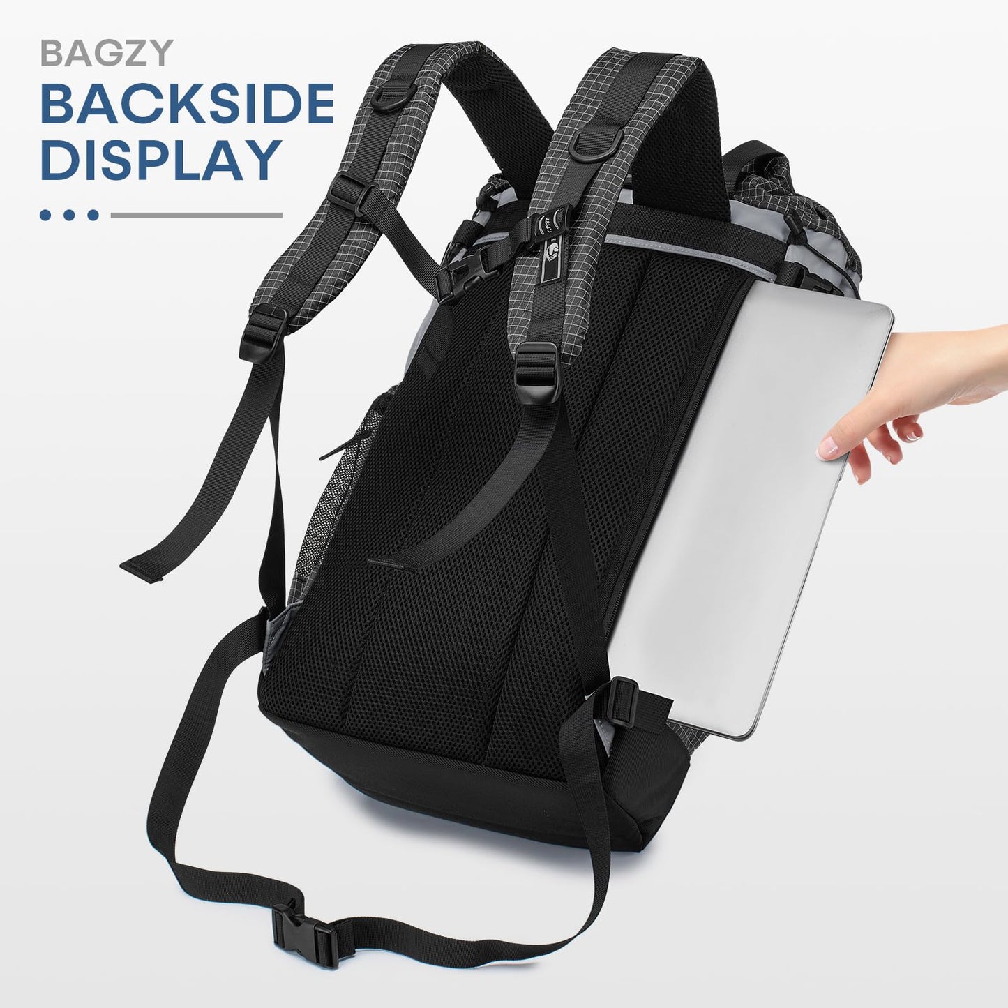 BAGZY 40x30x15cm Personal Item Travel Bag Underseat Travel Bag 17x13x6 Personal Item Backpack Lightweight Casual Rolltop Laptop Backpack 17 in Carry on Luggage Flight Approved for Men and Women Green