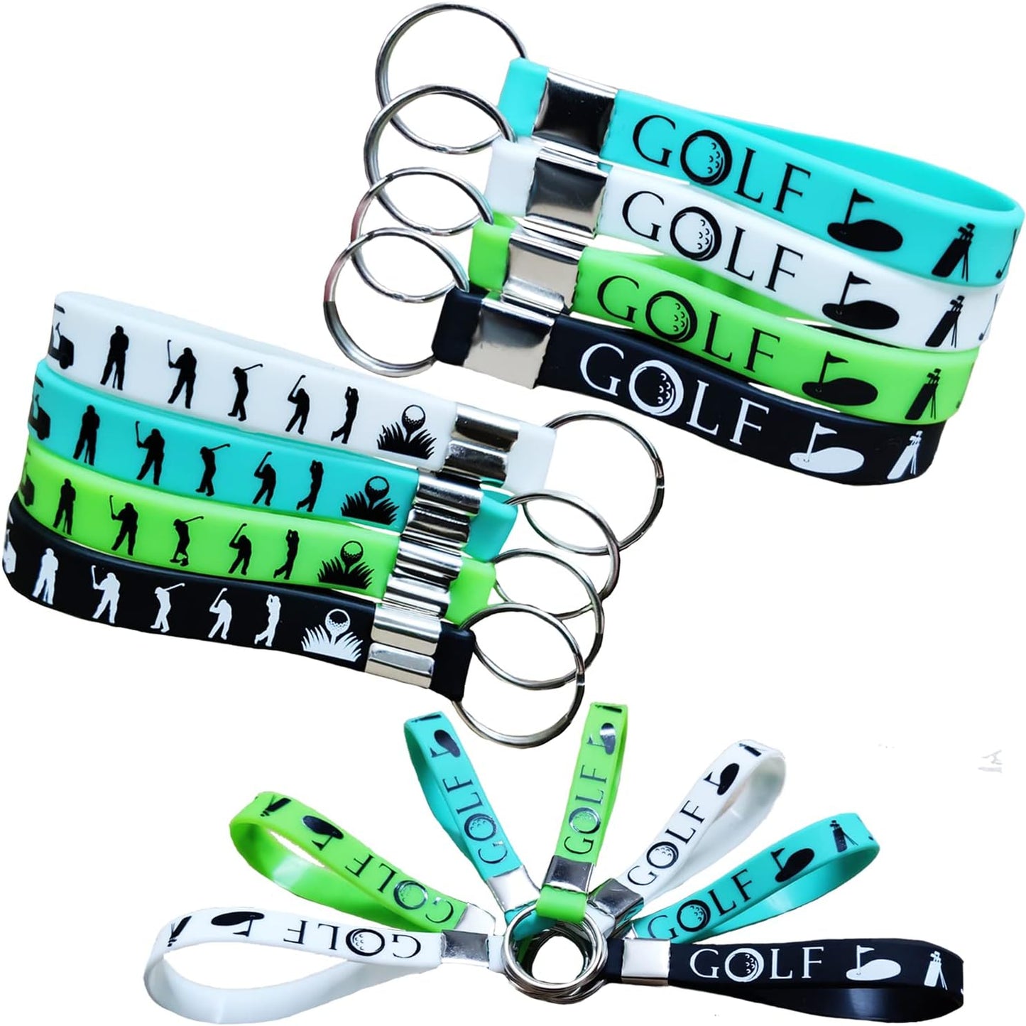 Oringaga 24PCS Golf Theme Keychains/Keyrings -Sport Party Supplies Decorations Birthday Baby Shower Party Favors Prize