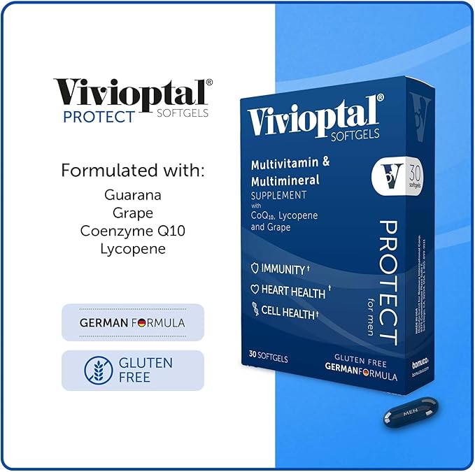 Vivioptal for Men, 30 Softgels + Vivioptal Women, 30 Softgels, Multivitamin & Multimineral, Gluten Free, German Formula