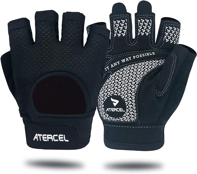 ATERCEL Weight Lifting Gloves Full Palm Protection, Workout Gloves for Gym, Cycling, Exercise, Breathable, Super Lightweig...