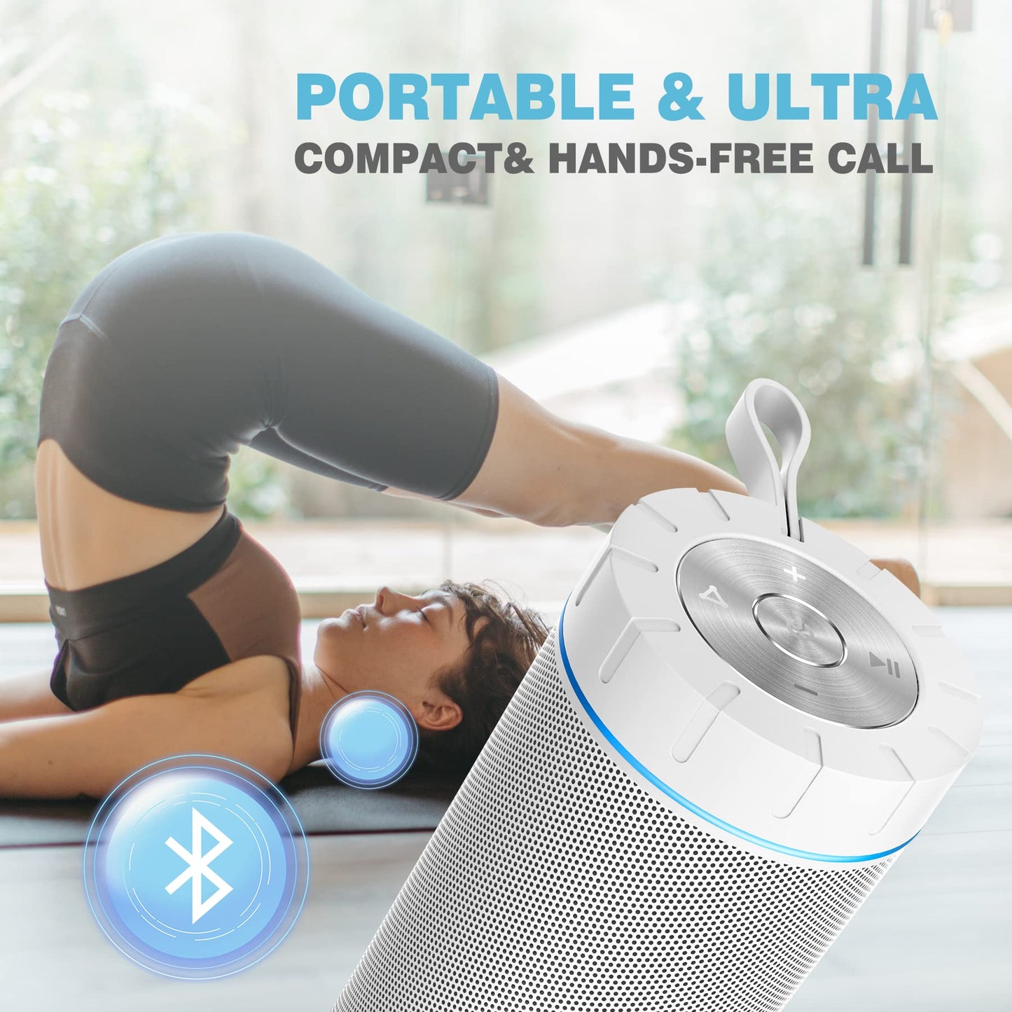 Comiso X26 Bluetooth Speaker, Ipx4 Waterproof Speakers 360 Hd Surround Sound With Punchy Bass, Wireless Dual Pairing, 24H Playti