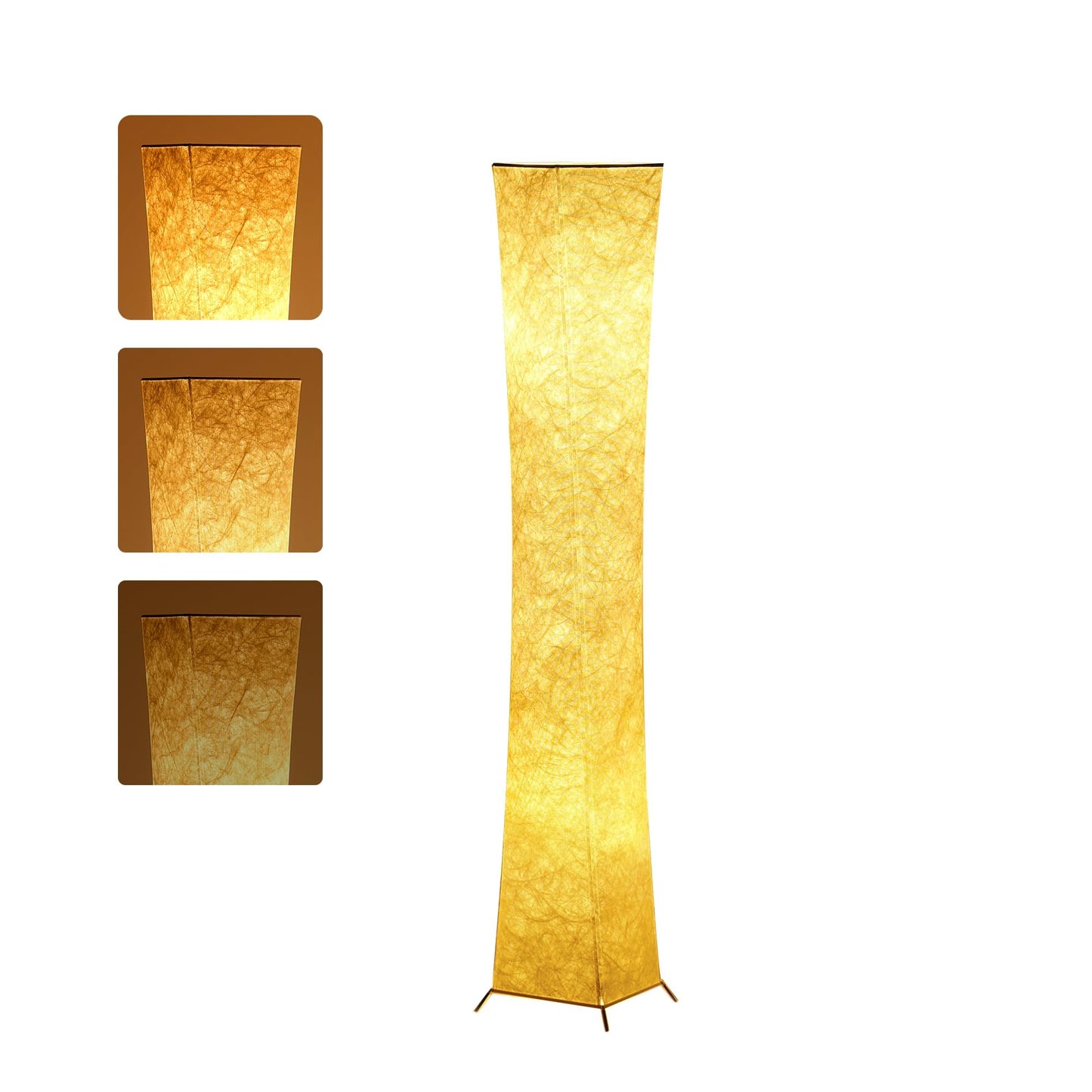 Chiphy Dimmable Floor Lamp, 52 Tall, Alloy Steel, 3-Level Brightness, White Fabric Shade, Model Sf211-107(A)