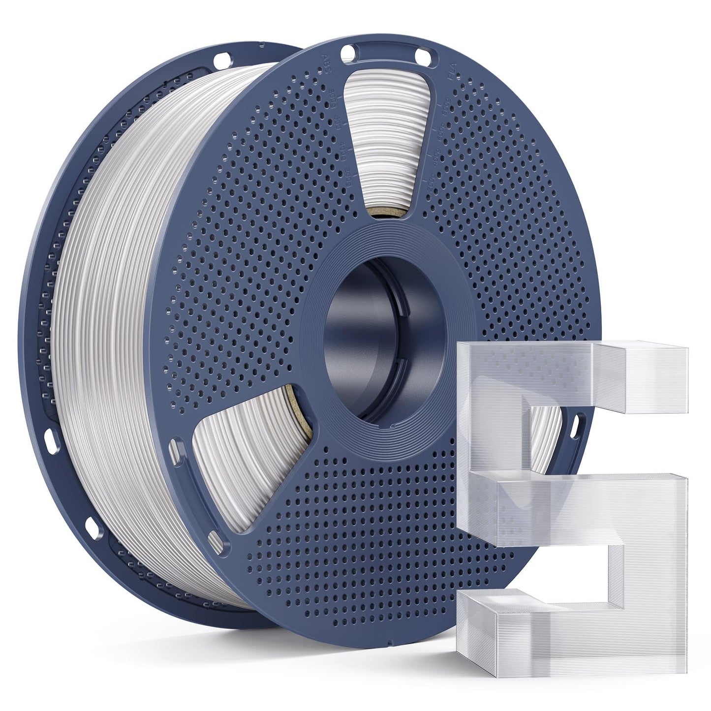 PETG Filament 1.75mm, Ultra Tough, Heat Optimized, Odorless, 1kg(2.2lbs) SUNLU Clear PETG 3D Printer Filament, Dimensional Accuracy +/- 0.02mm, Transparent